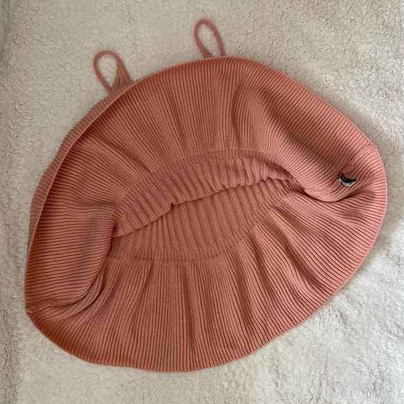 Shein curve Sweater knit Flared ribbed-knit top dusty roses, size 2XL - Picture 7 of 10